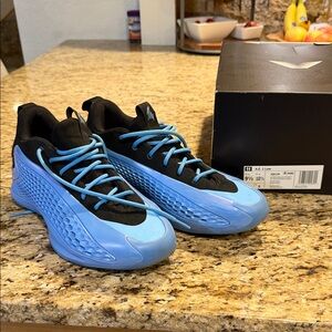 Adidas Light Blue and Black Sneakers